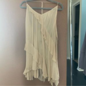 BNWT Free People Tiered Ivory Mini Dress - Size S